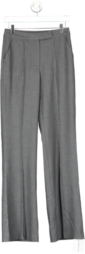 Karen Millen Grey Woven Wool Mix Trousers UK 8