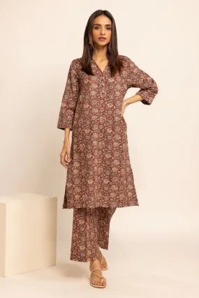 Khaadi Brown Classic Khaddar 2-Piece Suit