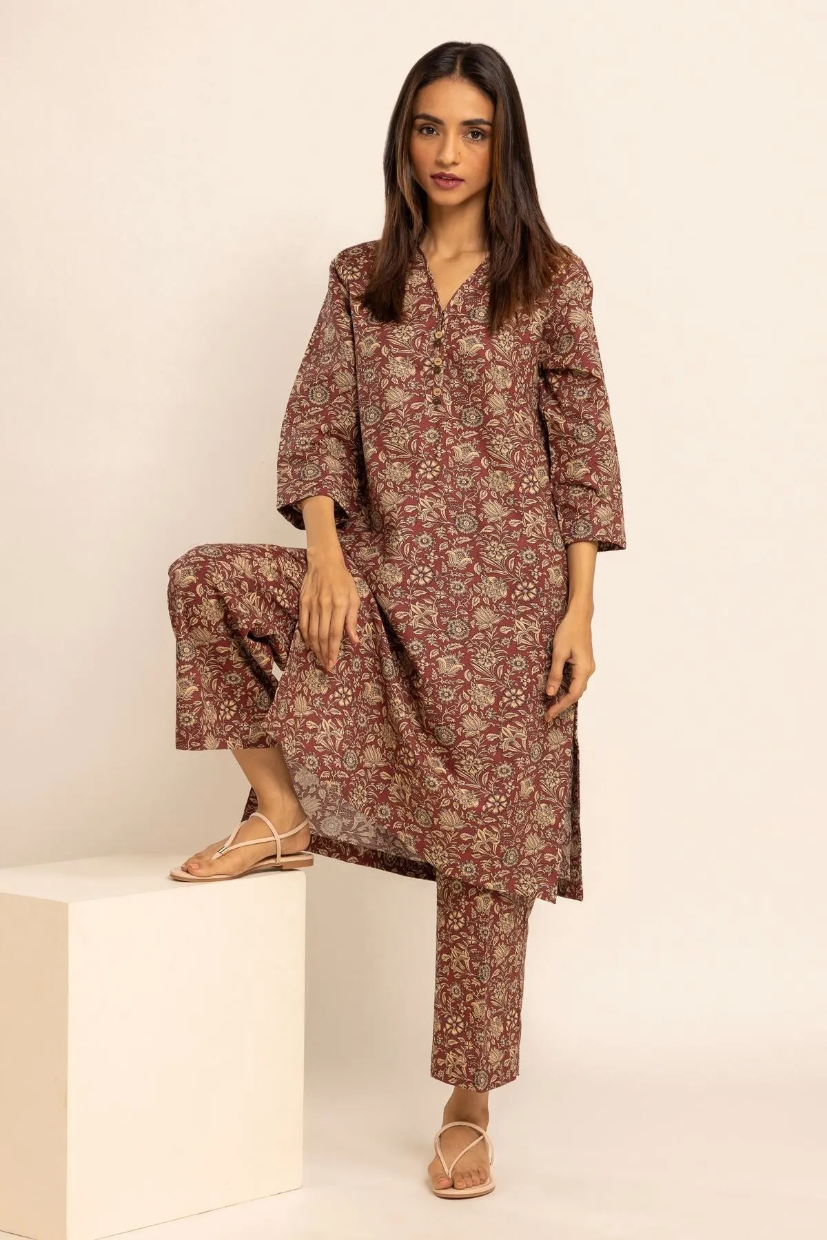 Khaadi Brown Classic Khaddar 2-Piece Suit