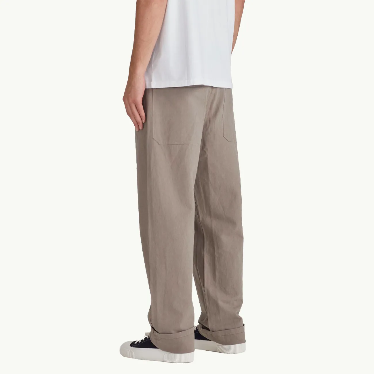 Linen Cotton Work Pant - Smoke