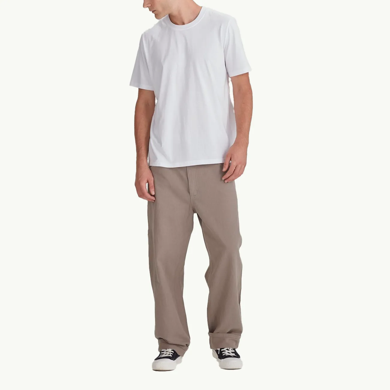 Linen Cotton Work Pant - Smoke