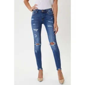 Medium Rinse Distressed Jeans