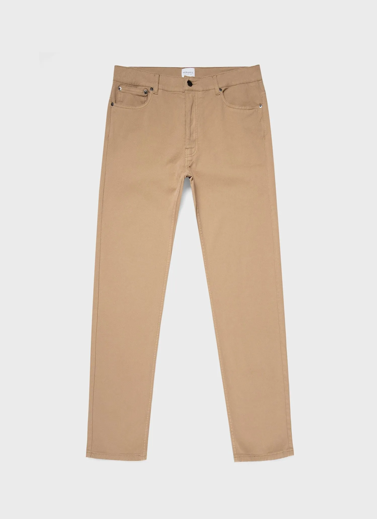 Men's Cotton Drill 5 Pocket Trouser in Stone