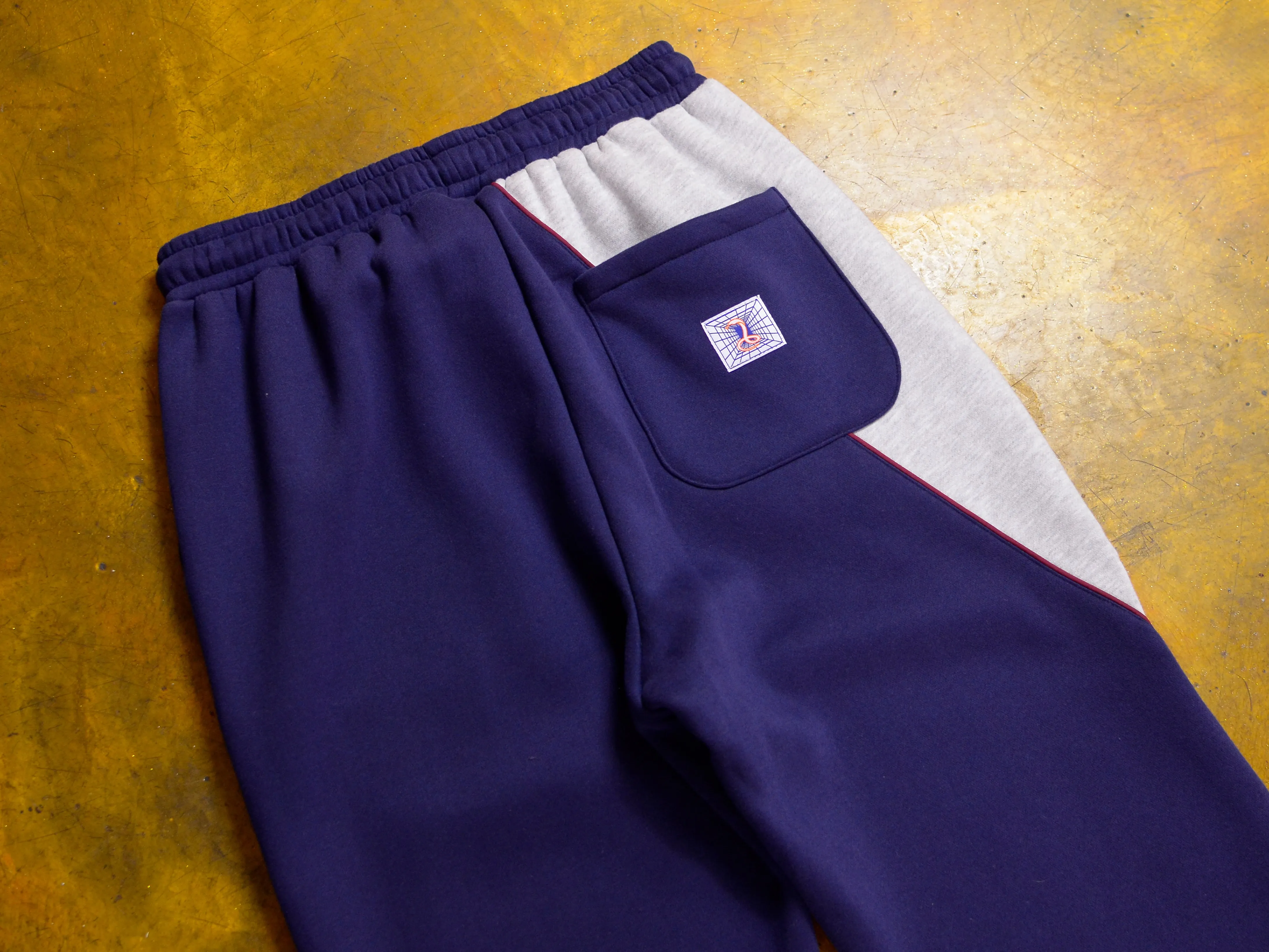 Motion Fleece Track Pant - Navy / Grey Marle