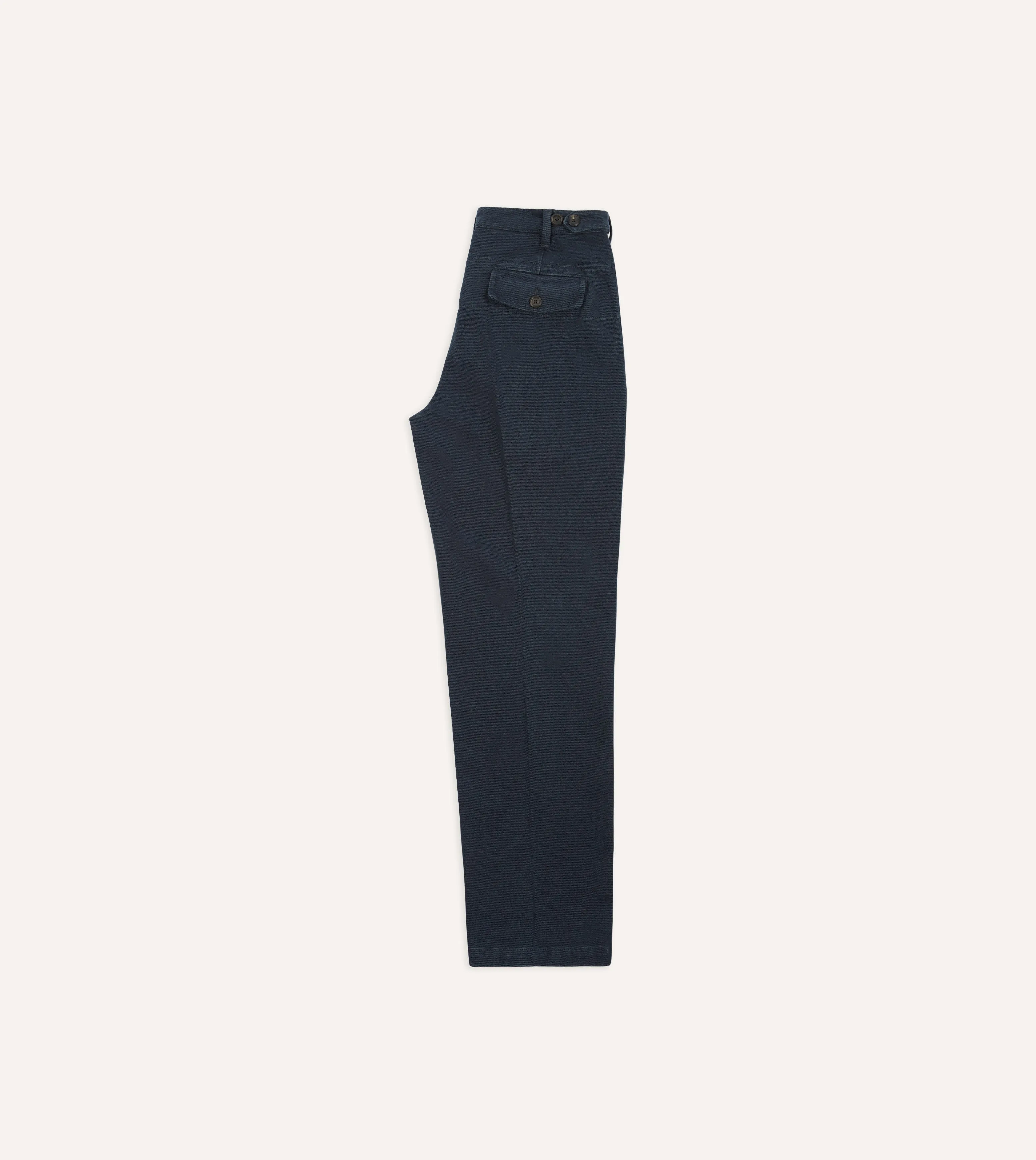 Navy Heavy Cotton Twill Games Trousers