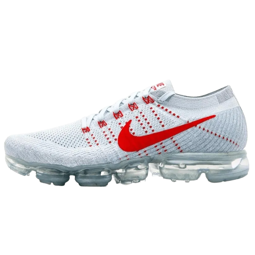 Nike Air Vapormax Flyknit Pure Platinum-University Red