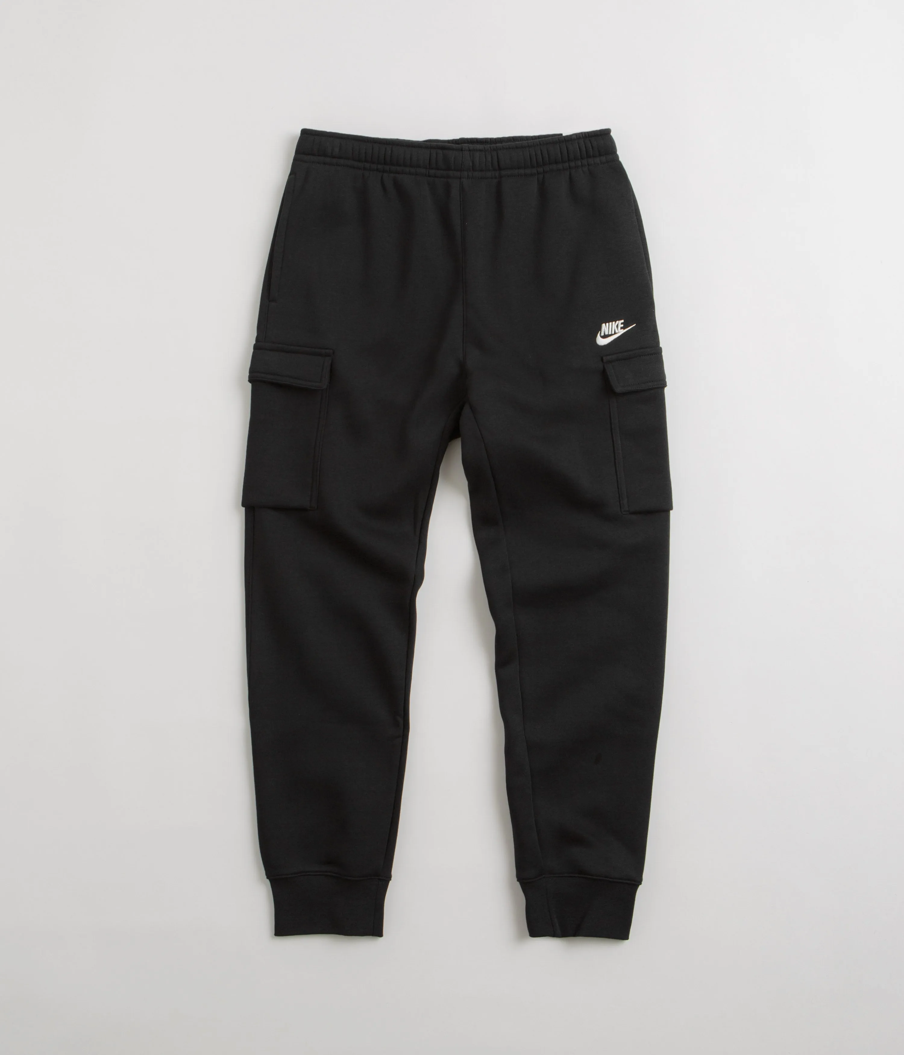 Nike Club Fleece Cargo Joggers - Black / Black / White