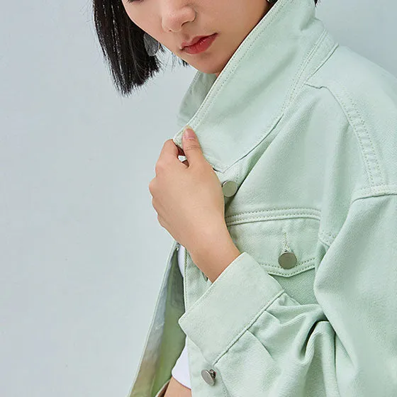 Oversized Boyfriend Cool Big Pockets Button Up  Shirt Jacket Womens