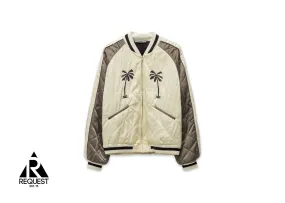 Palm Angels Upsidedown Palm Sukajan Jacket Brown Butter