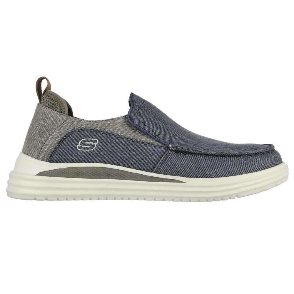 Pantofi barbati SKECHERS Proven - Evers 204472-NVBR bleumarin