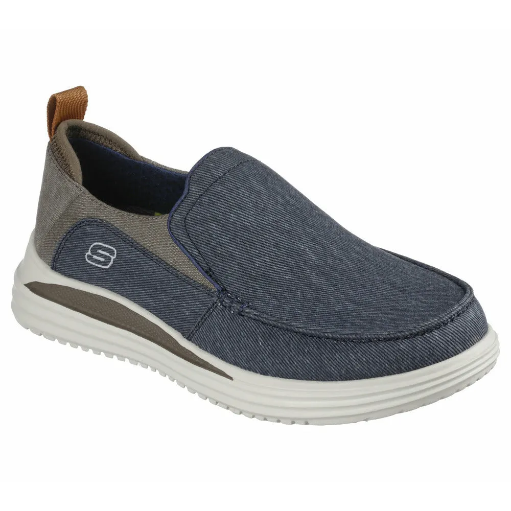 Pantofi barbati SKECHERS Proven - Evers 204472-NVBR bleumarin