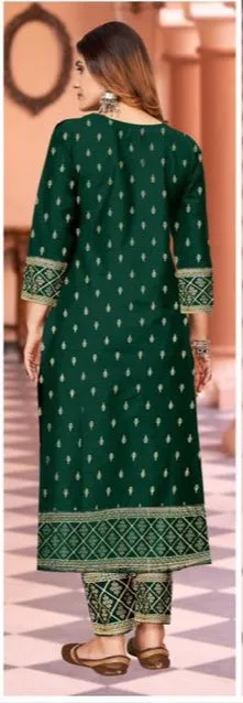 Party wear 3 Piece Women's Kurta Suit Mehendi