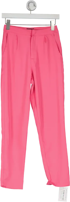 PrettyLittleThing Pink Cropped Trousers UK 6