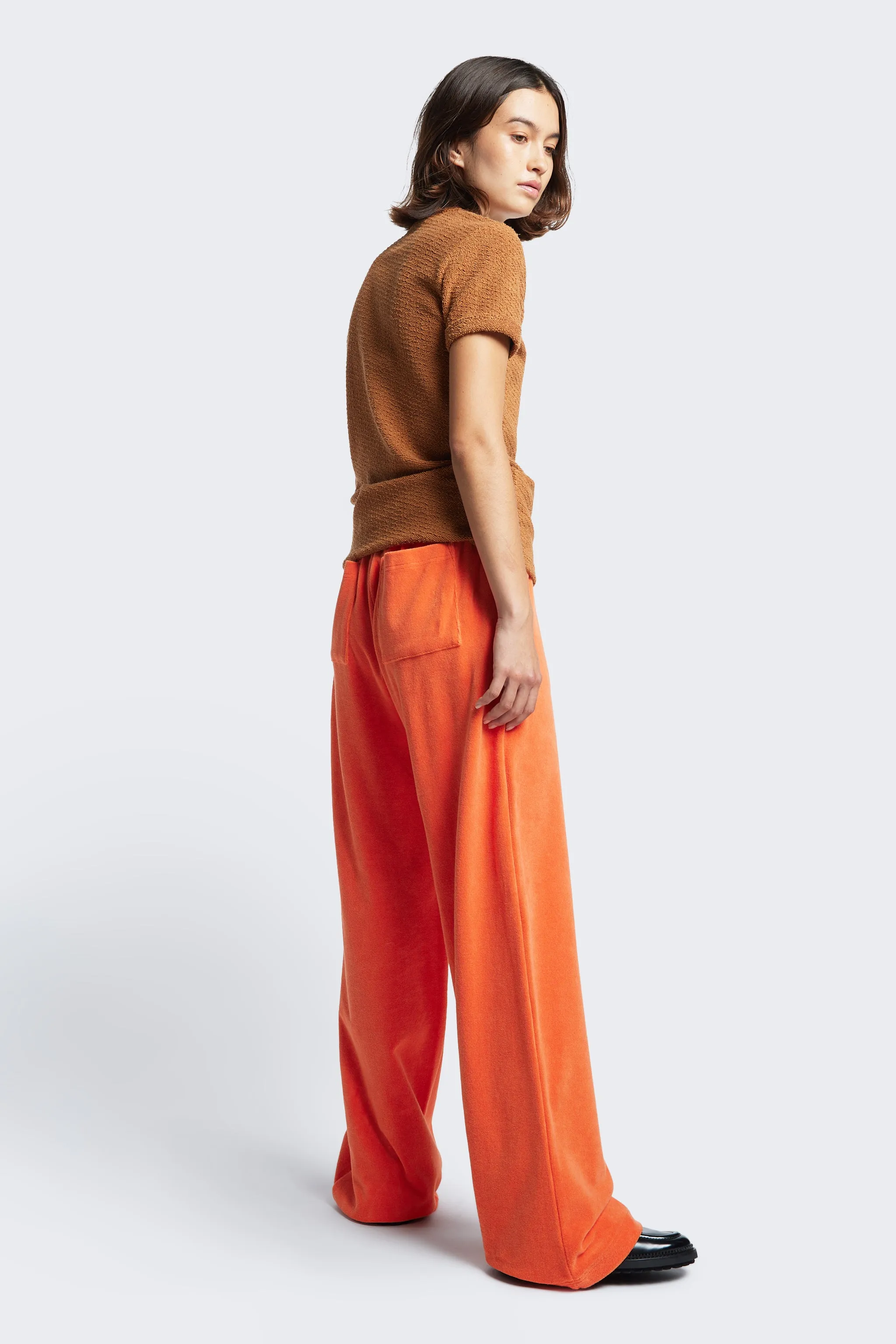 Prone Towelling Track Pant Tangerine