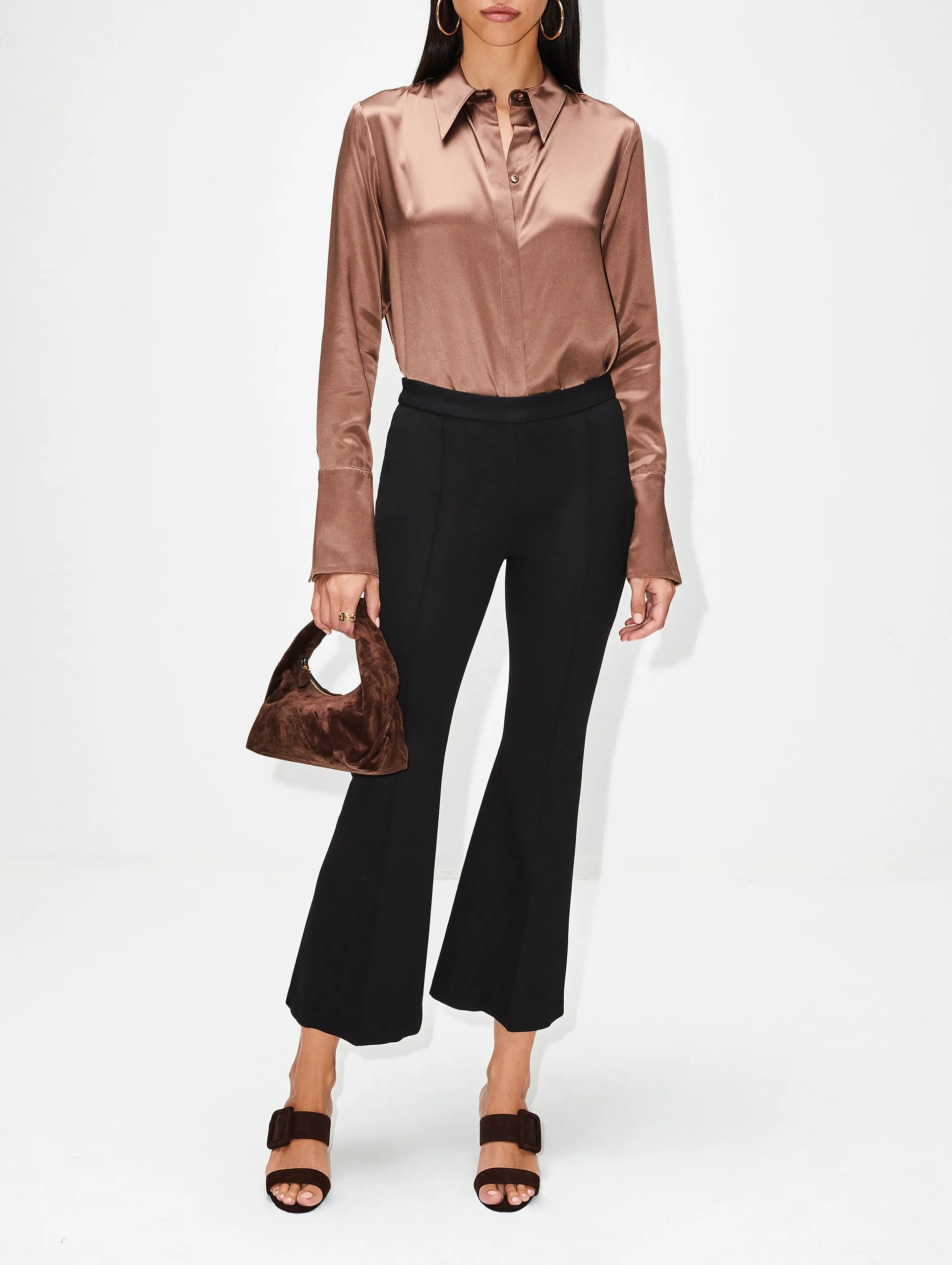 Pull On Cropped Flare Pant