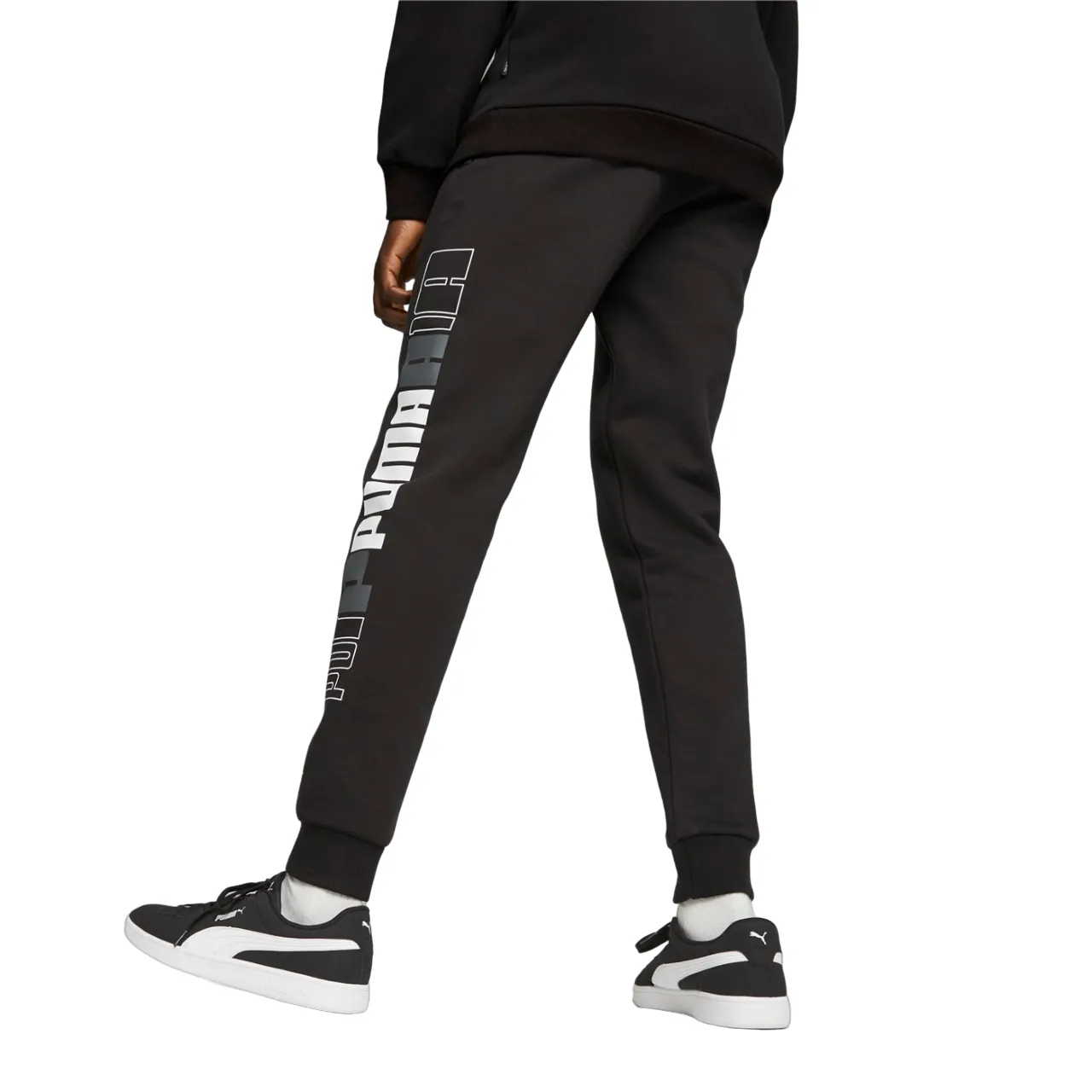 Puma men's fleece cotton sports trousers Logo Lab 675920-01 black