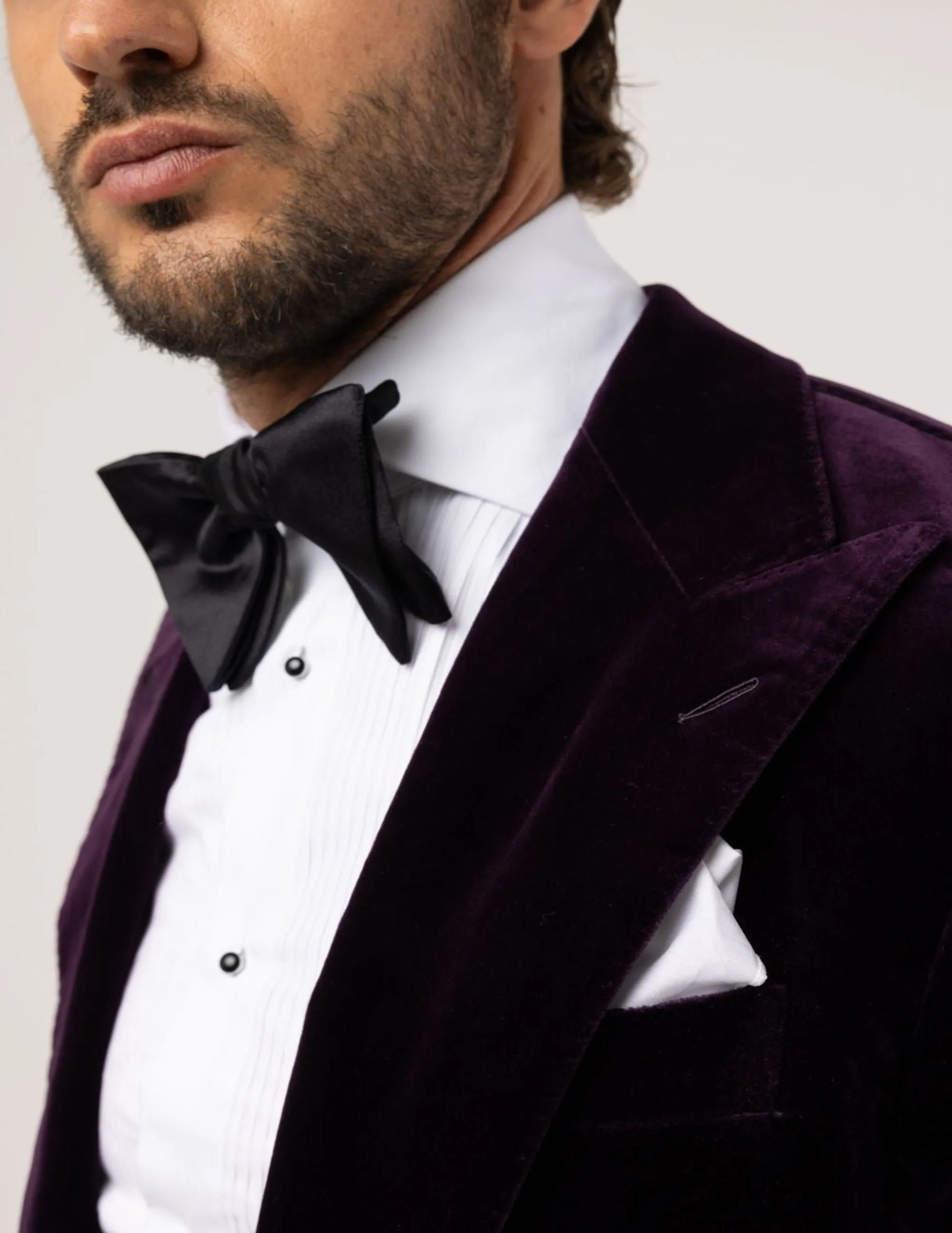 Purple Velvet Single Breasted Suit