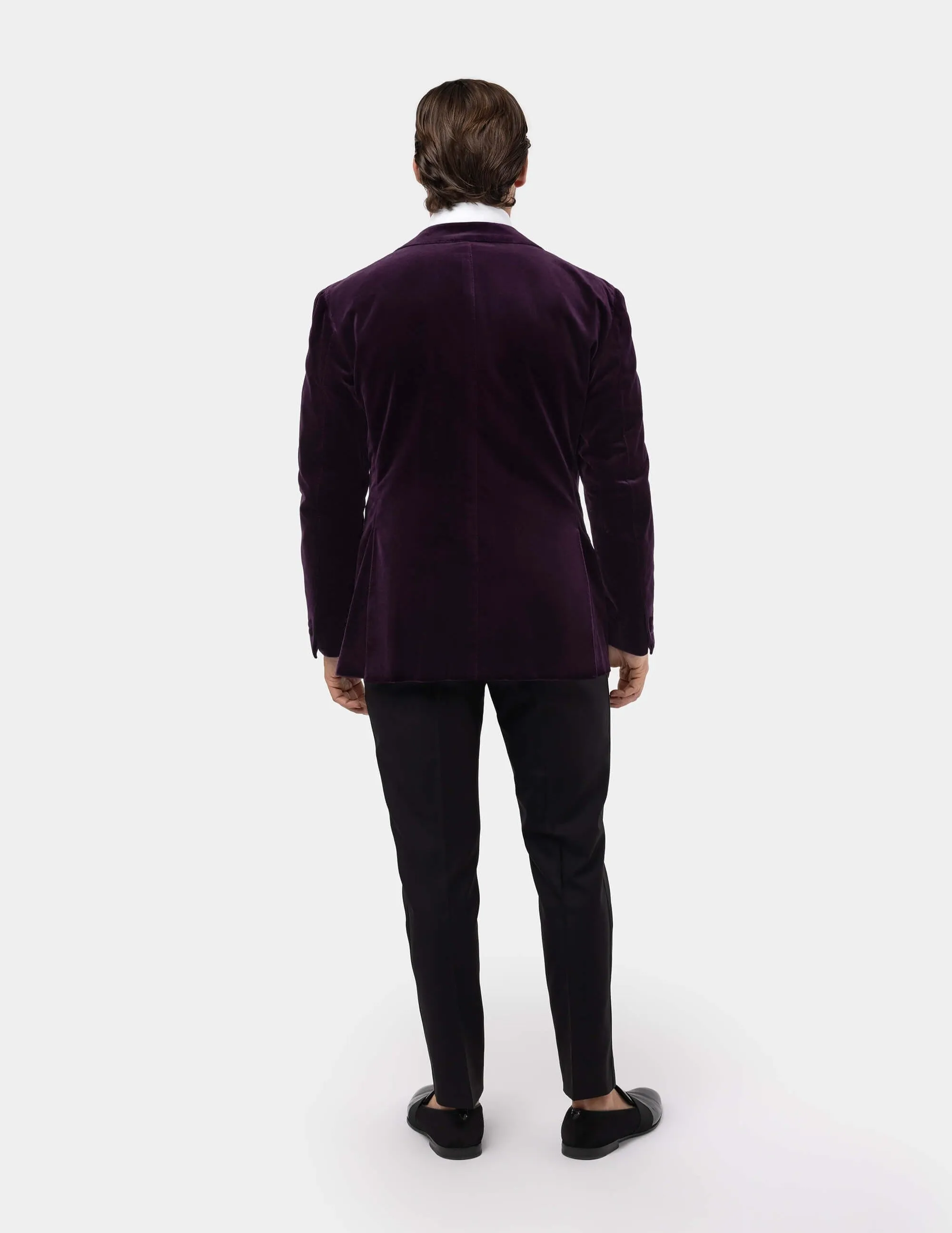 Purple Velvet Single Breasted Suit