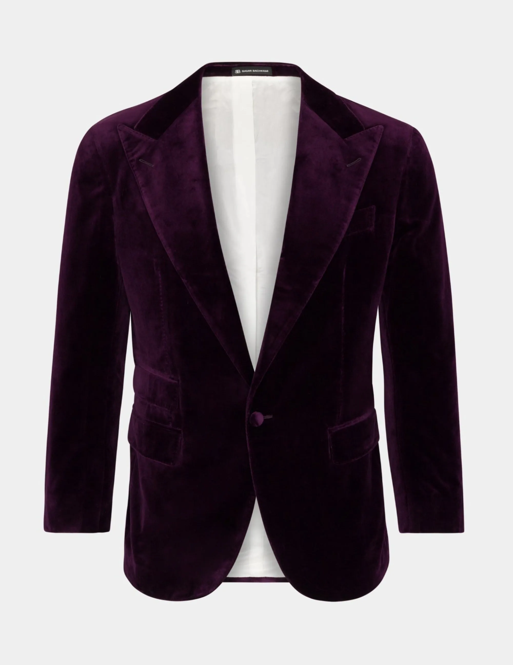 Purple Velvet Single Breasted Suit