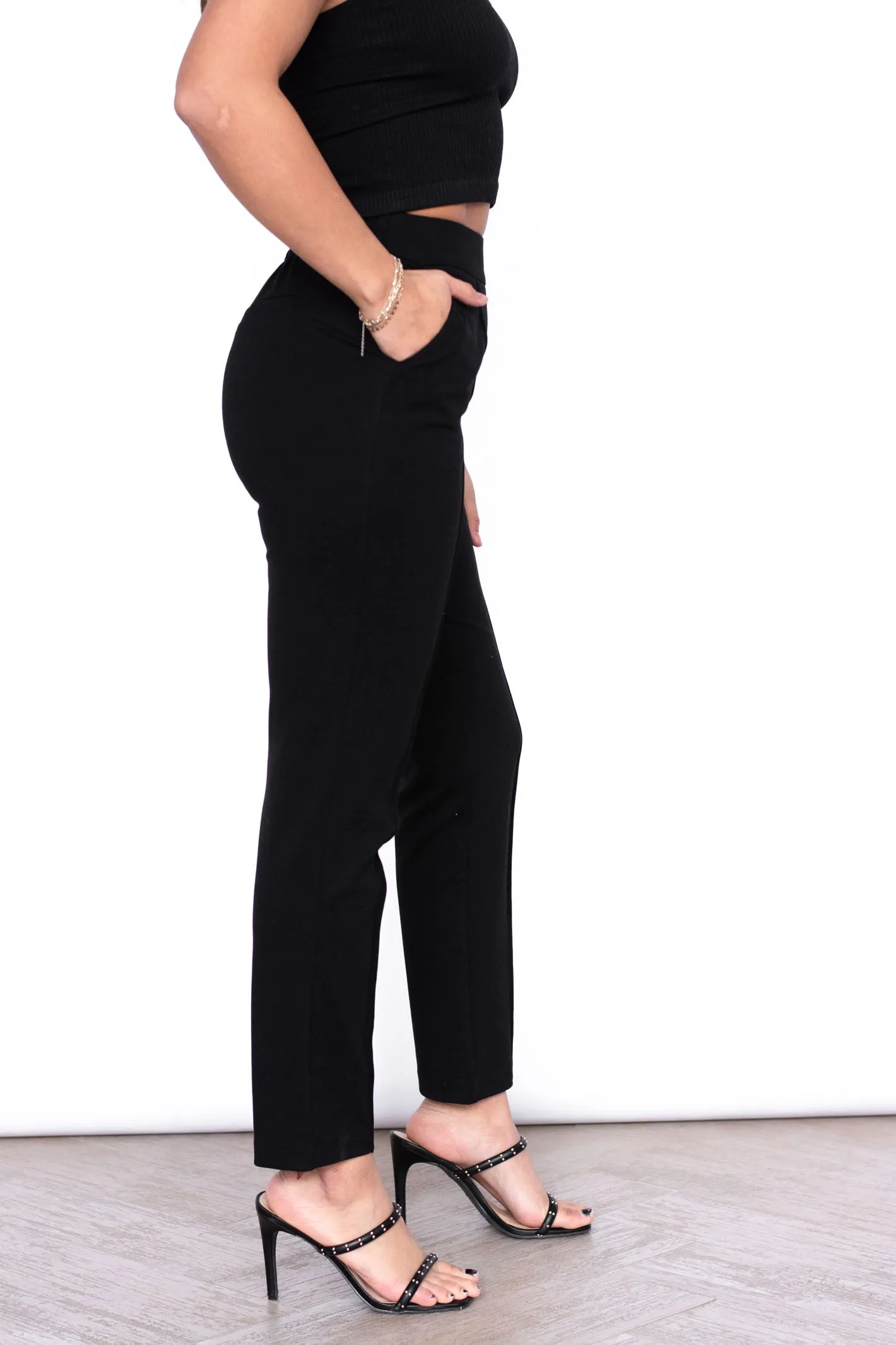 Ready For You Black Knit Trouser