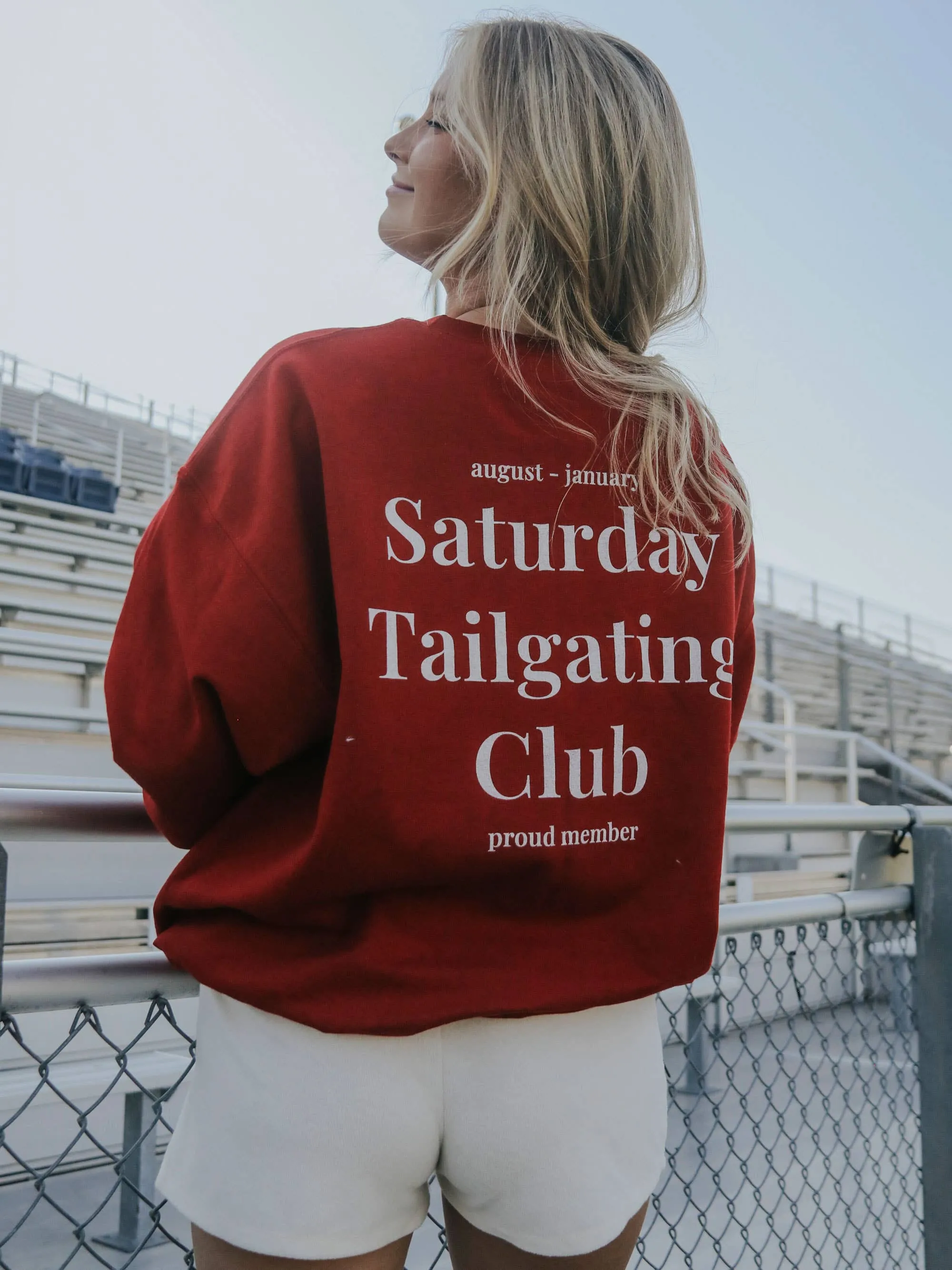 Saturday Tailgating Club Sweatshirt in Red // Charlie Southern