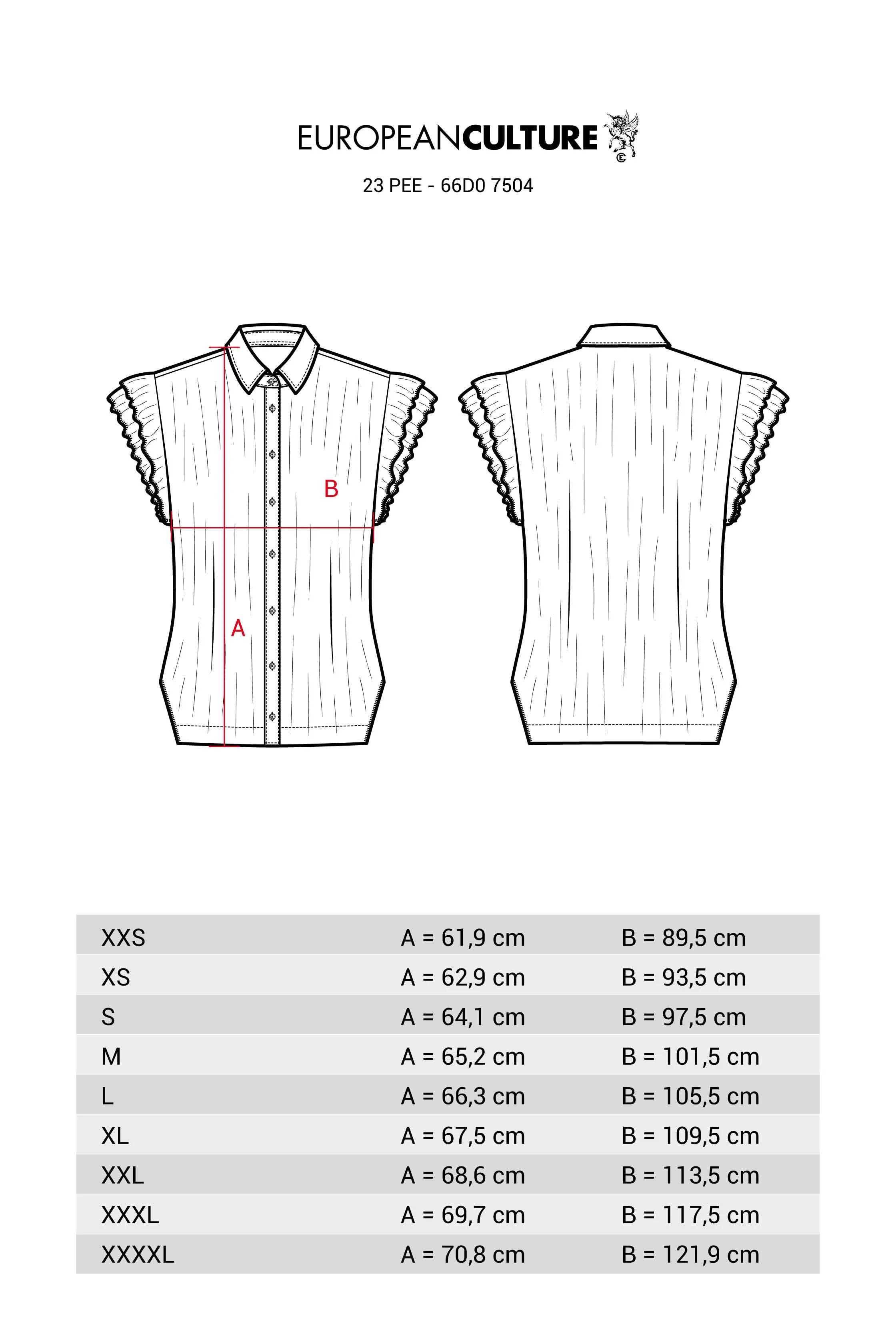 Short Sleeve Cotton Shirt with Ruffles Garment Dyed 66D0 7504