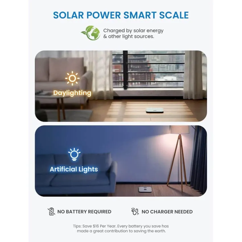 Solar Power Bluetooth Weight Scale