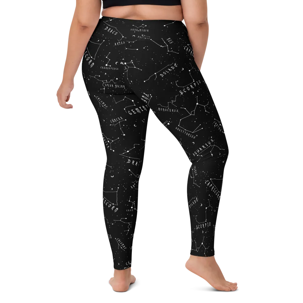 Stellar Leggings - Vegan UPF 50  Protection Dark Academia Goth Yoga Activewear Occult Witchy Leisurewear