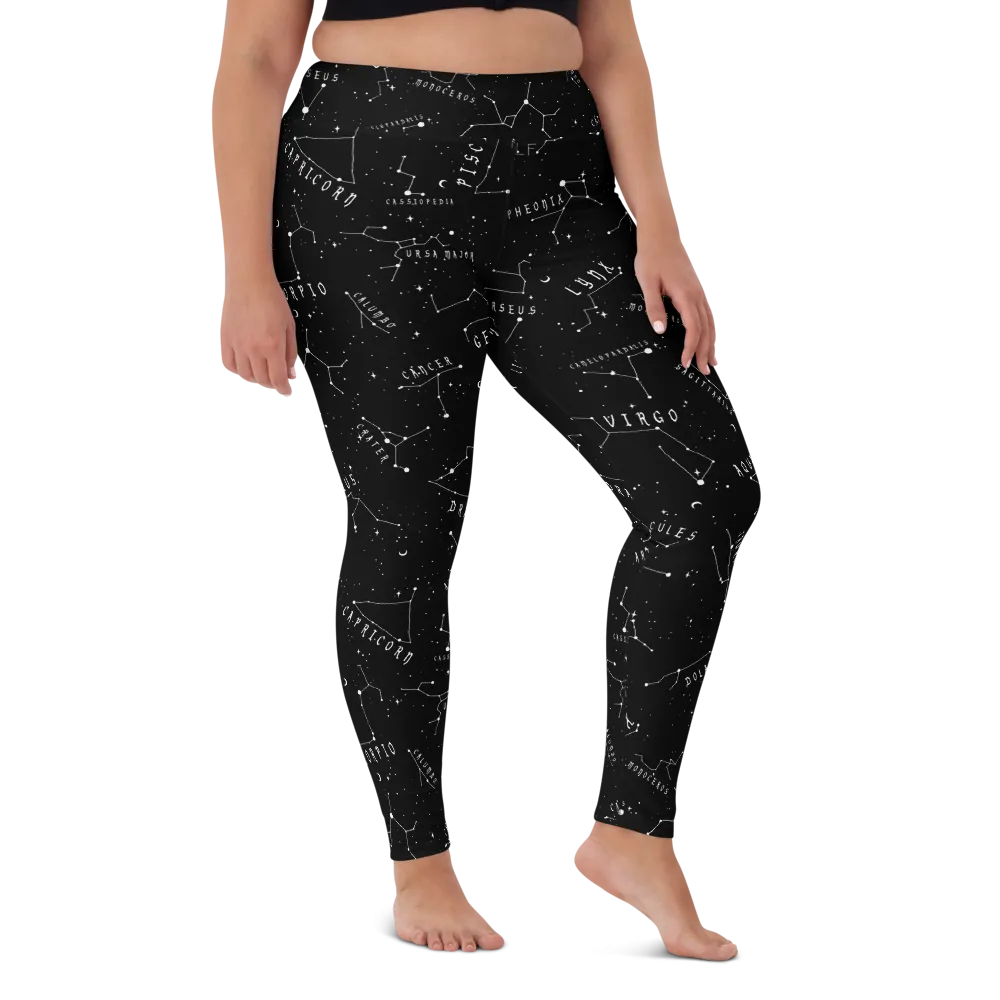 Stellar Leggings - Vegan UPF 50  Protection Dark Academia Goth Yoga Activewear Occult Witchy Leisurewear