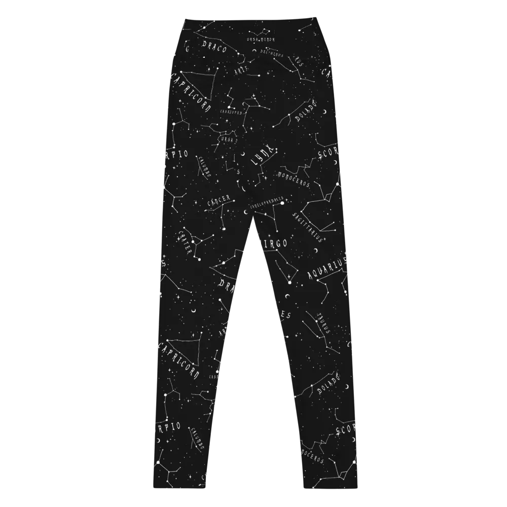 Stellar Leggings - Vegan UPF 50  Protection Dark Academia Goth Yoga Activewear Occult Witchy Leisurewear