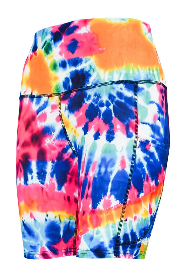 Summer Tie Dye Shorts   Pockets