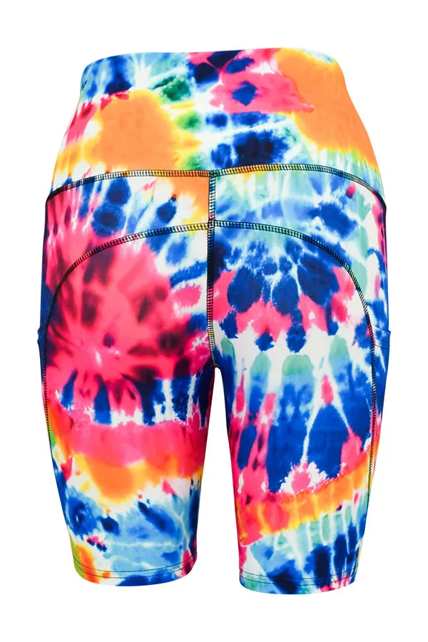 Summer Tie Dye Shorts   Pockets