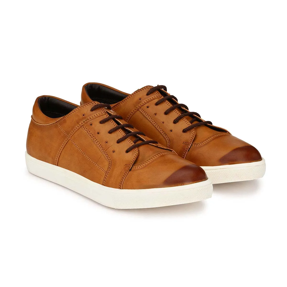 Tan Casual Lace-ups Sneakers