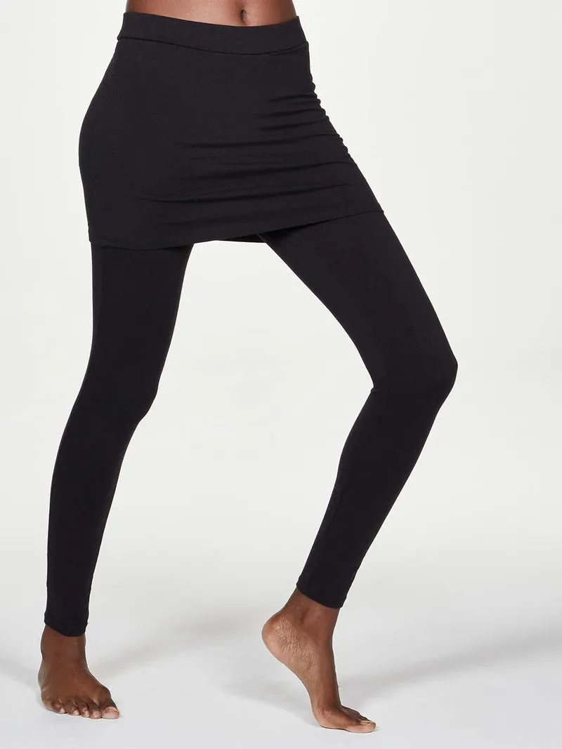 Thought Jay Skirted Leggings - Black