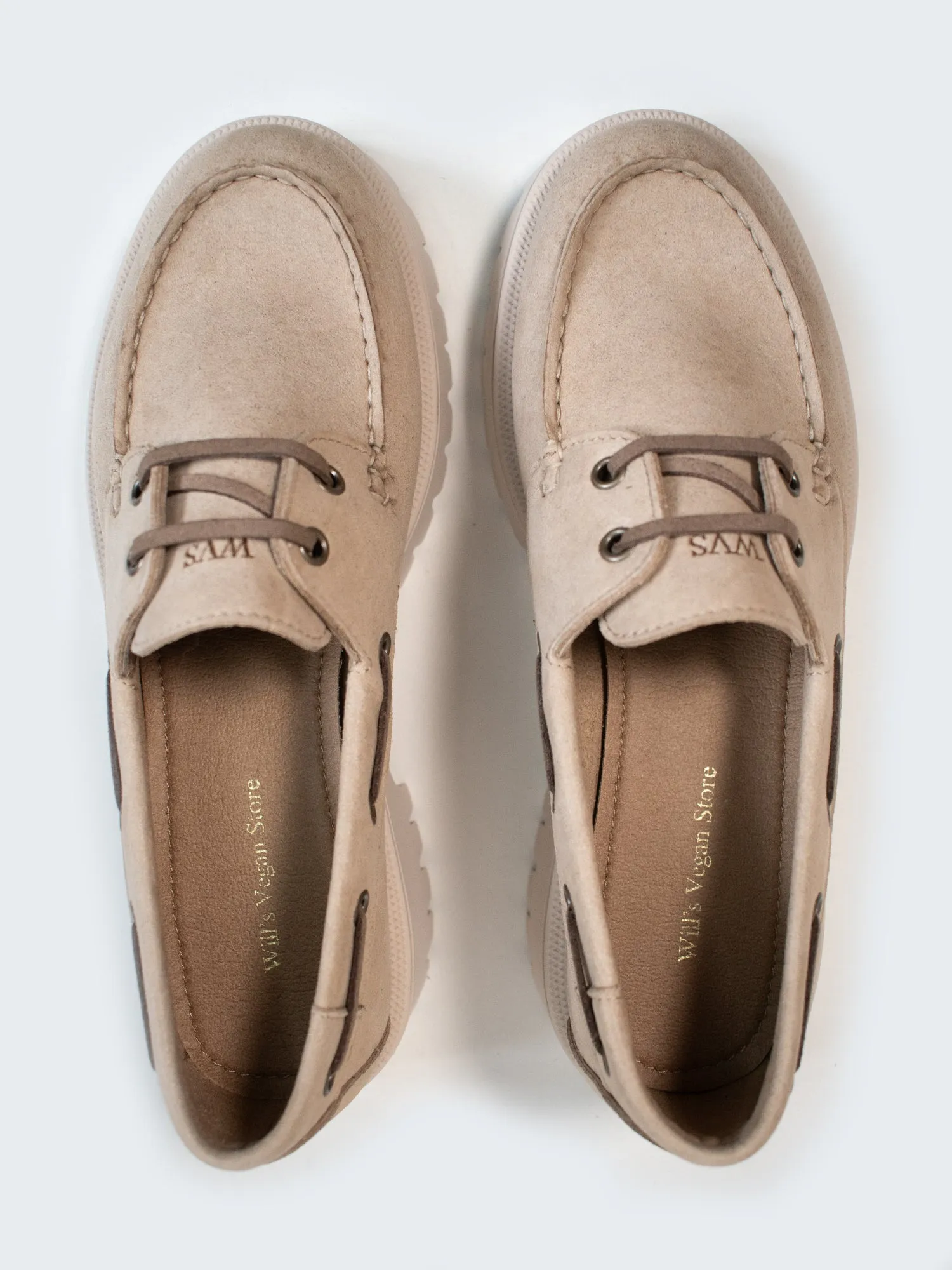 Track Sole Vegan Suede Loafers