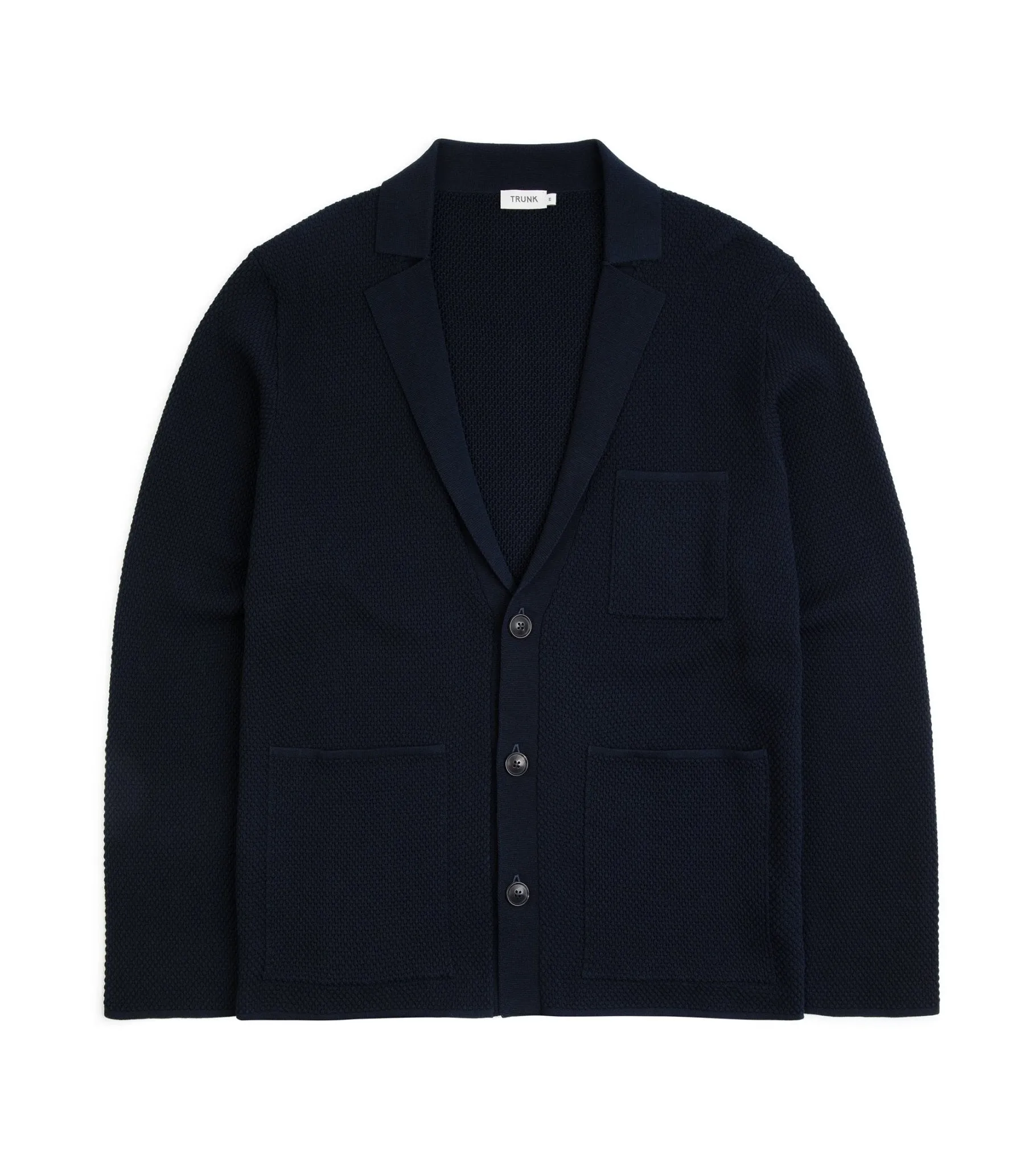 Trunk Waverton Organic Cotton Knit Blazer: Navy