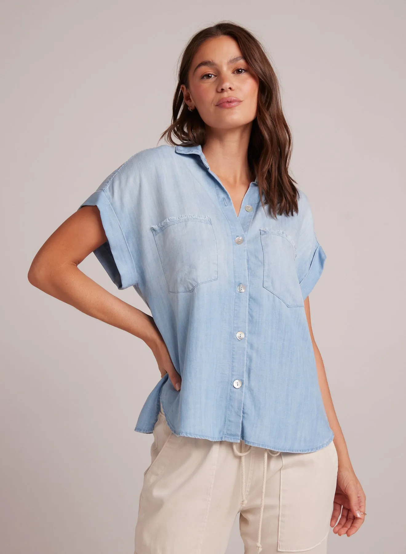 Two Pocket Tencel Camp Shirt - Caribbean Wash