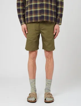 Universal Works Long Track Shorts - Olive Green