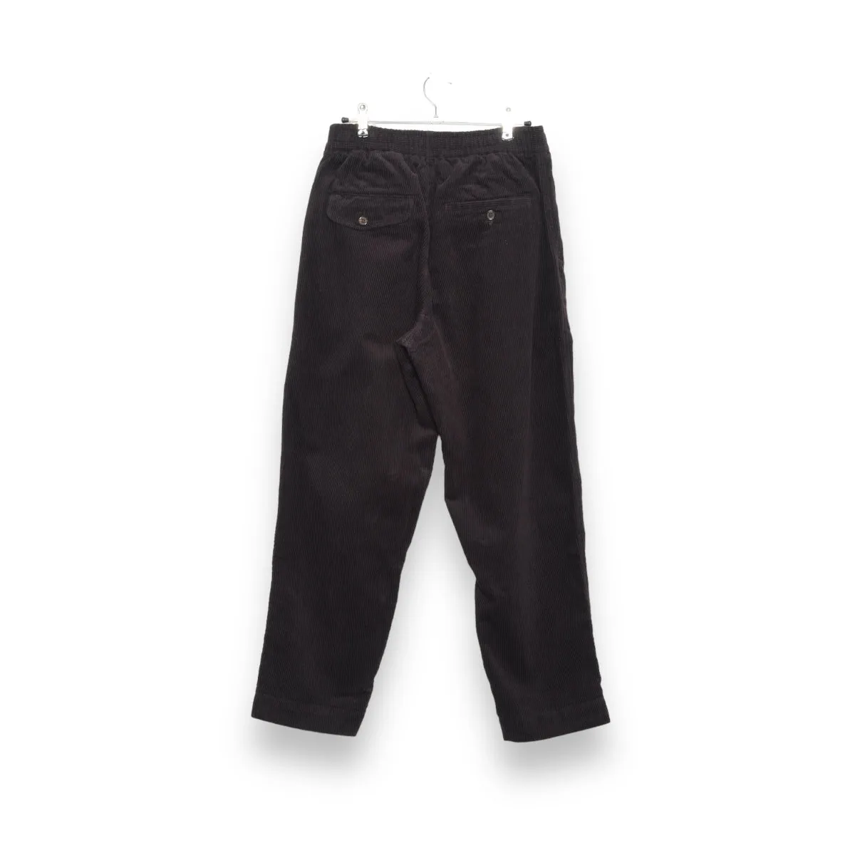 Universal Works Corduroy Pleated Track Pants - Licorice Black, Model 29519