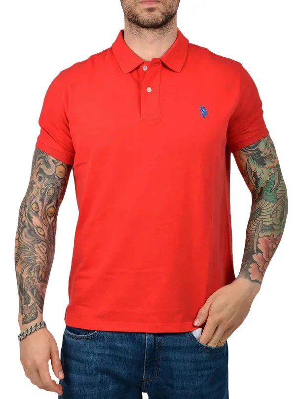 US Polo Assn. King short sleeve men's polo shirt 41029 65079 352 red