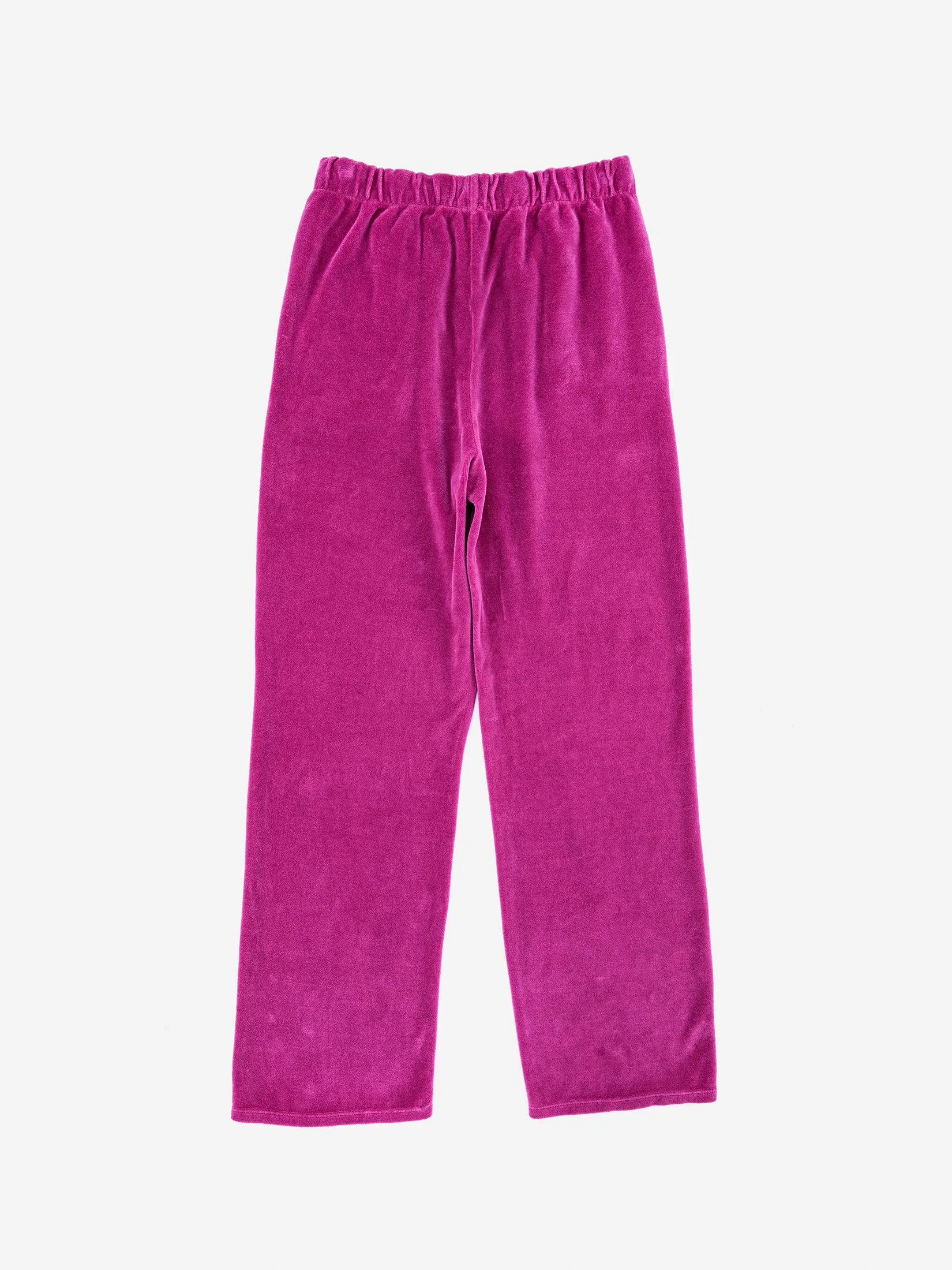 VELVET WIDE LEG TROUSERS