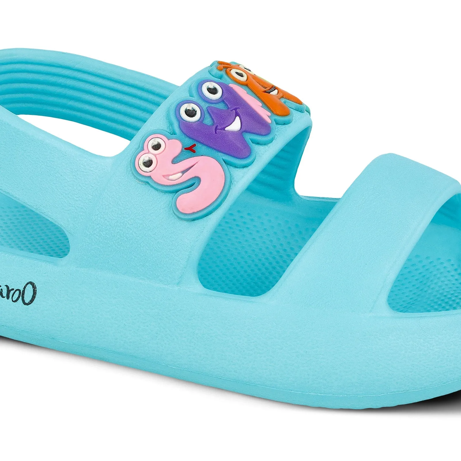 Walkaroo Kids Solid Clog Sandals  - WK374 Sky Blue