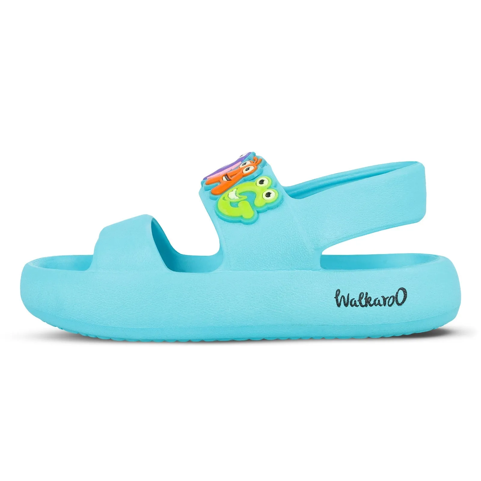 Walkaroo Kids Solid Clog Sandals  - WK374 Sky Blue