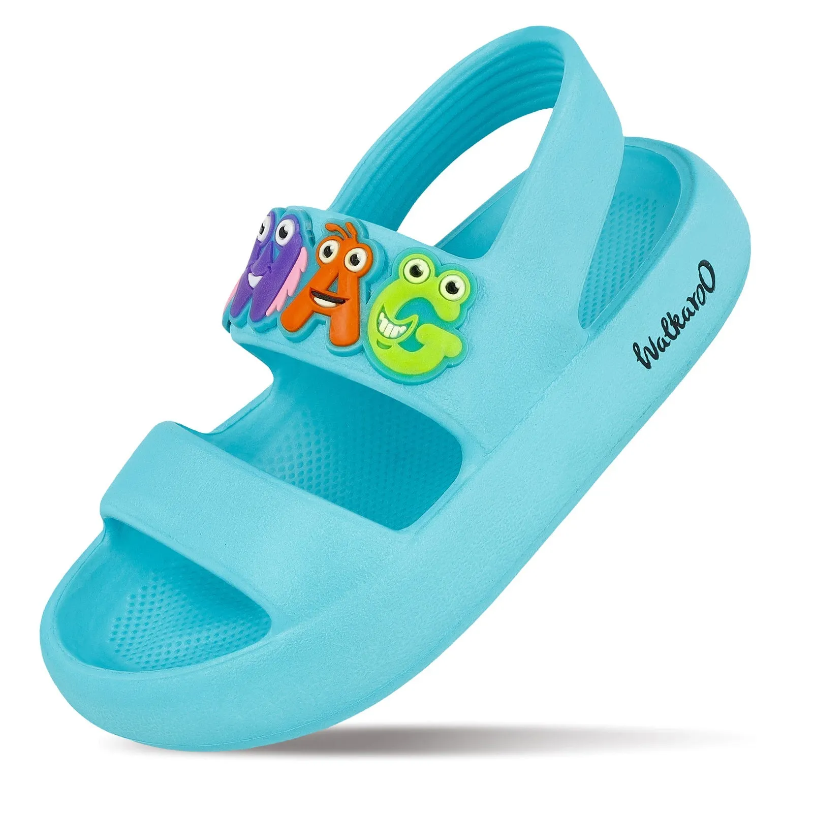 Walkaroo Kids Solid Clog Sandals  - WK374 Sky Blue