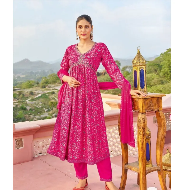 Women's Alia cut Kurtis Pant with Dupatta